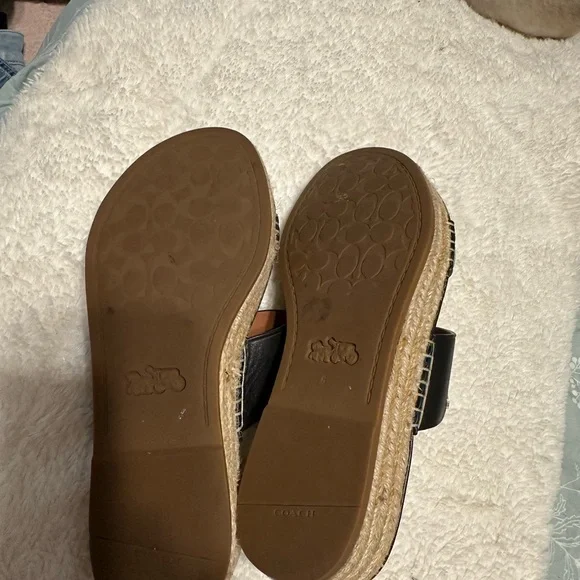 Coach Black Slide Sandals - Picture 5 of 7